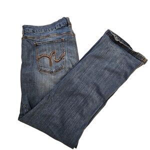 Diane Gilman Jeans Womens 24 Blue Denim Slim Boot Plus Size Stretch 5-Pocket